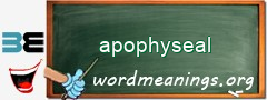 WordMeaning blackboard for apophyseal